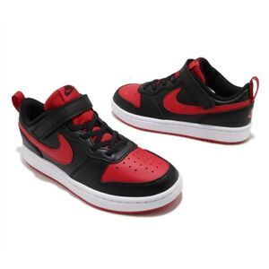 Nike Court Borough Low Gs Black University Red Size 11c